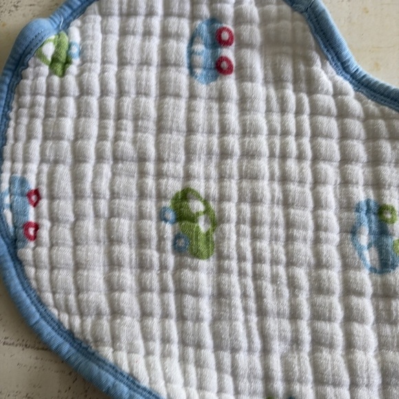 Aden Blue and White Large Bib - Picture 2 of 2